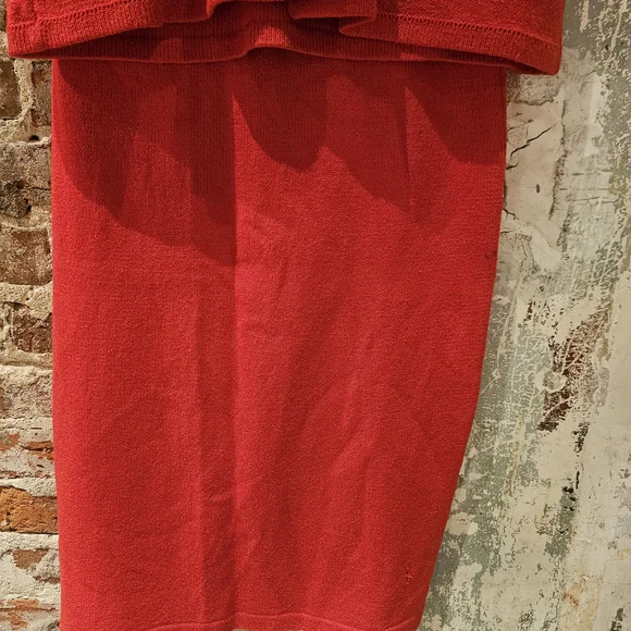 Elegant Red Leopard Accent Skirt Set - Picture 5 of 7